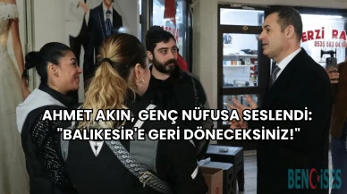 Ahmet Akın, Genç Nüfusa Seslendi